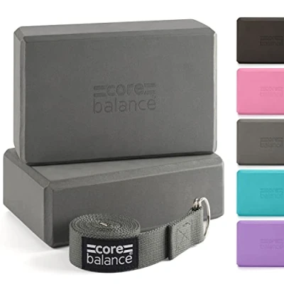Abbildung von Core Balance YOGA Blocks &amp; Strap Fitness / Yoga, Größe: One Size, Grey