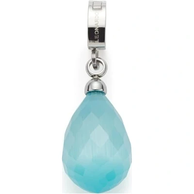Abbildung von JEWELS BY LEONARDO Anhänger Clip &amp; Mix Lizzy Ketten aus silberfarbenem Edelstahl pastellblaues Catseye Schmuck Geschenk für Frauen 024969