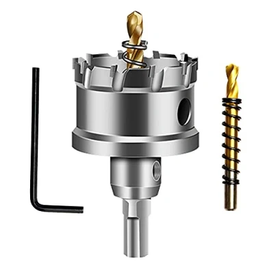 Abbildung von ASNOMY 45mm Lochsäge Hartmetall Bohrer, TCT leistungsfähiger Lochöffner lochschneider ideal für Löchern in Edelstahl und Metall