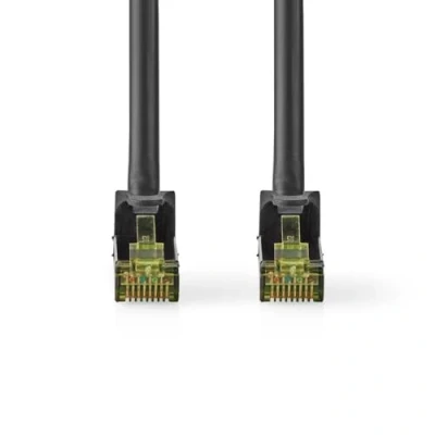 Abbildung von Nedis CAT7 Netzwerkkabel S/FTP RJ45 Stecker 0.50 m Snagless Rund LSZH Schwarz Label