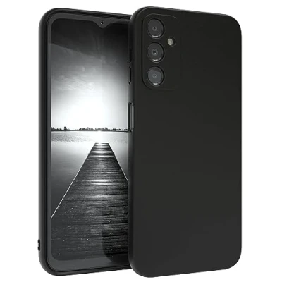 Abbildung von EAZY CASE Silikon Hülle kompatibel mit Samsung Galaxy A14 5G stoßfestes Abdeckung, Handyhülle, [Schlank, weich, flexibel], Matt Power, Unzerstörbare Sturzfestigkeit in Schwarz