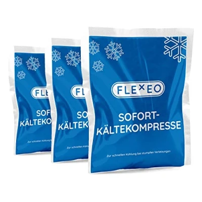 Abbildung von 40 x FLEXEO Sofortkältekompresse 15 17 cm groß Sofort Kältekompresse Kälte Kompresse Kühlpack Kühlakku Kühlkompresse Instant Ice Bag Einmal Kühl Kühlpacks Quick