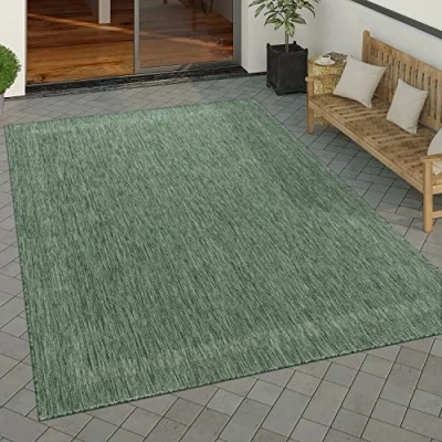 Abbildung von Paco Home Teppich &quot;Roma 272&quot;, rechteckig, 4 mm Höhe, Flachgewebe, meliert, mit dezenter Bordüre, In und Outdoor geeignet