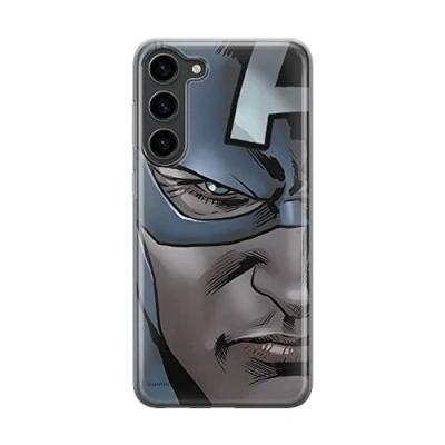 Abbildung von ERT Group Handyhülle für Samsung S23 Original und offiziell Lizenziertes Marvel Muster Captain America 020 optimal an die Form des Handy angepasst, hülle aus TPU