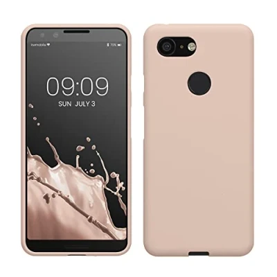 Abbildung von kwmobile Hülle kompatibel mit Google Pixel 3 weiches TPU Silikon Case Cover geeignet für kabelloses Laden Coconut Swirl