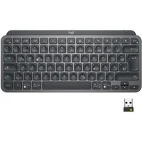 Abbildung von Logitech MX Keys Mini Wireless Illuminated Keyboard for Business, Kompakt, Logi Bolt USB Empfänger, Hintergrundbeleuchtung, wiederaufladbar, Windows, macOS, Linux, iOS, Android, DEU QWERTZ Graphit