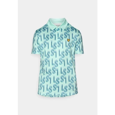 Abbildung von Lyle &amp; Scott Monogram Printed Poloshirt, Herren, Größe: Large, Shoreline