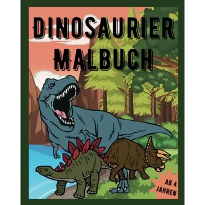 Abbildung von Dinosaurier Malbuch für Jungs und Mädchen ab 4 Jahren