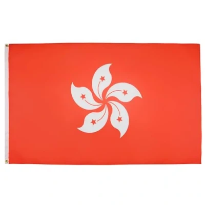 Abbildung von AZ FLAG Flagge Hongkong 90x60 cm Hk Fahne 100% Polyester mit Messing Ösen 50g