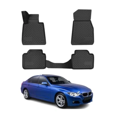 Abbildung von OMAC 1204444 Fußmattensatz Gummi, TPE (thermoplastischer Elastomer) 4 schwarz BMW: 3 Touring, Limousine, Gran Coupe