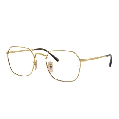 Abbildung von Ray Ban Unisex RX3694V JIM 2500 Rahmen von BRILLEN Metall Gold Transparent Geometrisch Normal