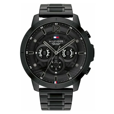 Abbildung von Tommy Hilfiger Uhr, Herren, Größe: One Size, Schwarz