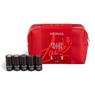 Abbildung von NEOANIL UV Nagellack Set Filled With love Weihnachtsset Maniküre Shellac Gel Nägel Nail Polish Neonail Farben 5x3ml Kosmetiktasche