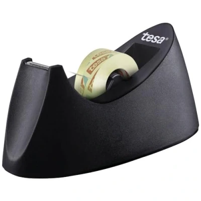 Abbildung von 6 x Tesa Tischabroller Curve 33m:19mm schwarz + 8 Rollen tesafilm tran