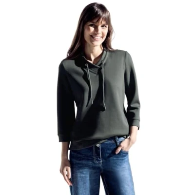 Abbildung von Cecil 3/4 Sweatshirt, Damen, Größe: Medium, Grün