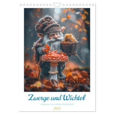Abbildung von Zwerge und Wichtel (Wandkalender 2025 DIN A4 hoch), CALVENDO Monatskalender