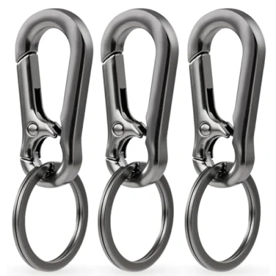 Abbildung von 3 Stück Karabinerhaken Klein,Karabiner Schlüsselanhänger,Schlüssel Karabiner,Karabinerhaken Schlüsselanhänger,Schlüsselanhänger Karabiner,Karabiner Klein,Schlüsselkarabiner,Schwarz
