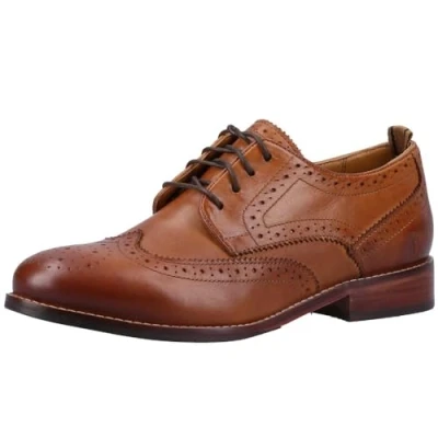 Abbildung von Hush Puppies Natalia Leder Women&#039;s Tan Brogues Schuhe