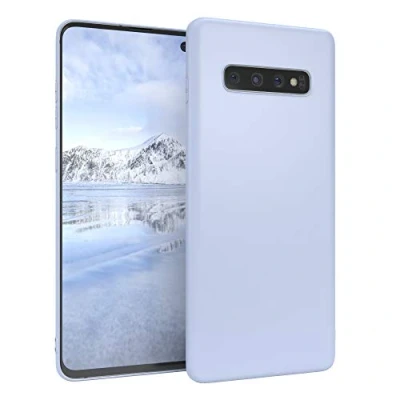Abbildung von EAZY CASE Handyhülle Silikon mit Kameraschutz kompatibel Samsung Galaxy S10 Plus in Himmelblau Blau, Ultra dünn, Slimcover, Silikonhülle, Hülle, Softcase, Backcover