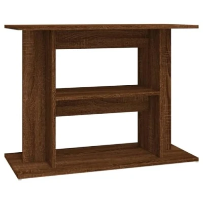 Abbildung von vidaXL Aquariumständer, Aquarium Unterschrank mit viel Stauraum, Tisch Stabiler Oberplatte, Aquariumschrank Halter, Braun Eichen Optik Holzwerkstoff
