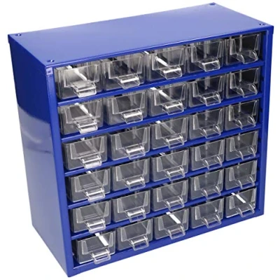 Abbildung von KOTARBAU® Kleinteilemagazin Metall 30K Sortierkasten Teilebox Aufbewahrungsbox für Kleinteile Dunkelblau