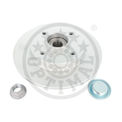 Abbildung von OPTIMAL 602893BS1 Bremsscheibe 249 9 4/4 108 voll beschichtet mit integriertem Radlager, ABS Sensor PEUGEOT: 307 CC, Schrägheck