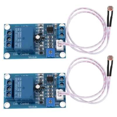 Abbildung von YINETTECH 2 Stücke 5 V XH M131 Lichtempfindliches Widerstandsmodul Lichtsteuermodul Lichtsteuerschalter Fotowiderstand Relaismodul Helligkeit Automatische Steuerung