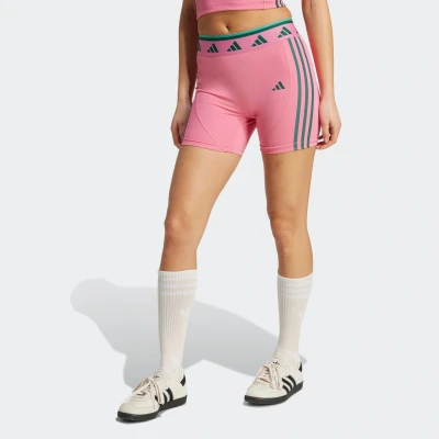 Abbildung von adidas Performance Hyperglam Short Color POP Leggings Tights, Damen, Größe: Large, Pink fusion/collegiate green