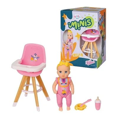 Abbildung von Baby Born Puppenhochstuhl born® Minis Hochstuhl, inklusive Mini Puppe