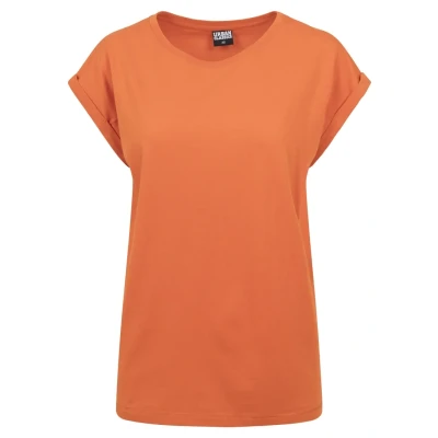 Abbildung von Urban Classics Extended Shoulder Tshirt basic, Damen, Größe: XXL, Rustorange