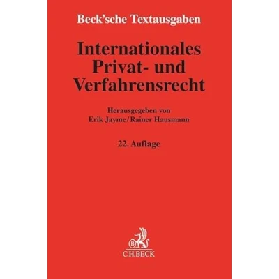 Abbildung von Internationales Privat und Verfahrensrecht: Rechtsstand: 1. Juni 2024 (Beck&#039;sche Textausgaben)