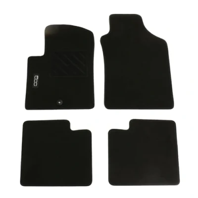 Abbildung von Fiat Auto Fußmatten Original Textilmatten Automatten 500 500C Abarth 71807957, für 500, bis 2012, weißes kleines Logo