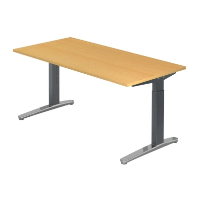 Abbildung von Hammerbacher Schreibtisch XB16 Buche/Graphit Kufe poliert