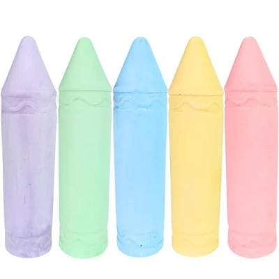 Abbildung von BEST SPORTING Straßenmalkreide Jumbo I 5er Packung Malkreide für Kinder und Erwachsene Bunte Kreide in leuchtenden Farben Ideal Straße Hof Einfach zu handhaben wasserlöslich