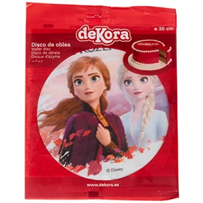 Abbildung von Dekora 114383 Disney Die Eiskönigin Tortenaufleger aus Esspapieraus Reispapier, 20 cm