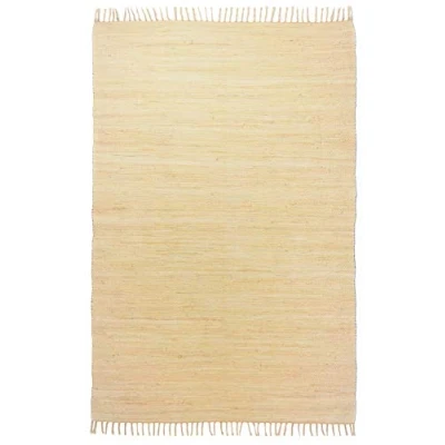 Abbildung von Theko Dhurry Teppich aus 100% Baumwolle Flachgewebe Happy Cotton handgewebt Farbe: Natur 90x160 cm