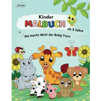 Abbildung von Kinder Malbuch: Die bunte Welt der Baby Tiere ab 3