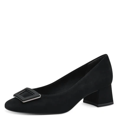 Abbildung von Tamaris Damen Pumps Leder Blockabsatz; BLACK/schwarz; 37 EU
