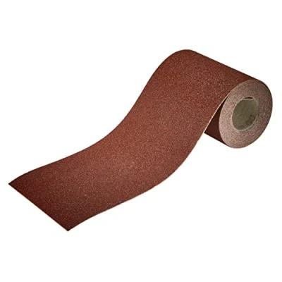 Abbildung von wolfcraft Haft Schleifpapierrolle, 4m x 115 mm I 1742000 Korn 180 für Holz und Metall Schwingschleifer Handschleifer