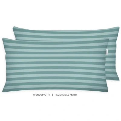Abbildung von TOM TAILOR HOME Kissenhülle new bedroom, MEDIUM STRIPES, 40x40cm oder 40x80cm, (1 Stück), mit farbigem Markenreißverschluss