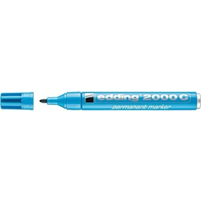 Abbildung von edding 2000 C Permanentmarker schwarz 20 Stifte Rundspitze 1,5 3 mm schnell trocknender Permanent Marker wasserfest, wischfest für Karton, Kunststoff, Holz, Metall Universalmarker
