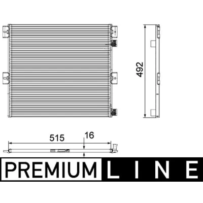 Abbildung von Kondensator, Klimaanlage MAHLE ORIGINAL AC 125 000P
