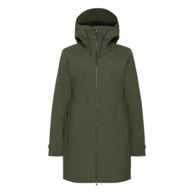 Abbildung von Didriksons BEA Parka Regenjacke / wasserabweisende Jacke, Damen, Größe: 46, Deep green