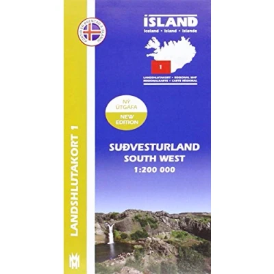 Abbildung von IRK 01 Sudvesturland / Süd West Island Regionalkarte 1 : 200 000 (South Iceland map 1: 000: Regional 1)