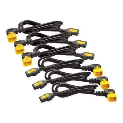 Abbildung von APC AP8704R WW Stromkabel Set (je 6), verriegelbar, C13 auf C14 (90 Grad), 1,2 m