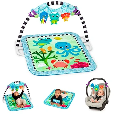 Abbildung von Baby Einstein Neptune&#039;s Discovery Reef, 3 in 1, Spielgerät &amp; Spielzeugleiste zum Mitnehmen, 65+ Melodien und Lieder, 4 Spielmodi, Neugeborene