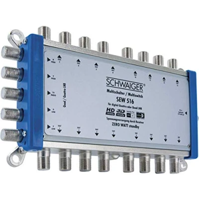 Abbildung von Schwaiger SEW516 531, 5 Eingänge, 16 Ausgänge, 950 2150 MHz, 790 F, 14V,18V