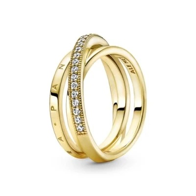 Abbildung von PANDORA Fingerring Gekreuzter Ring für Damen mit Zirkonia von