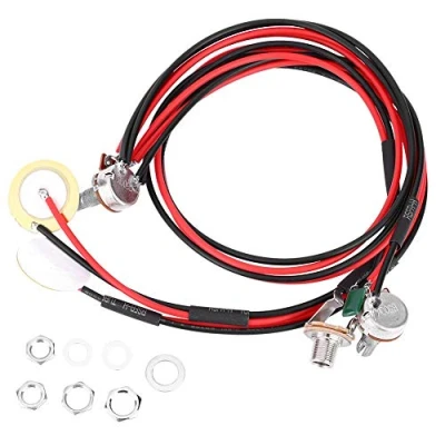 Abbildung von Tonabnehmer, Piezo Wandler, 6,35 mm, Doppel Tonabnehmer mit Lautstärkeregler, Akustikgitarreninstrumente für Gitarre, Ukulele, Mandoline, Banjo,