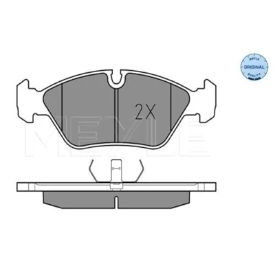 Abbildung von MEYLE 025 206 2919 Bremsbelagsatz ORIGINAL Quality Vorderachse für Verschleißwarnanzeiger vorbereitet mit Anti Quietsch Blech BMW: 6 Coupe